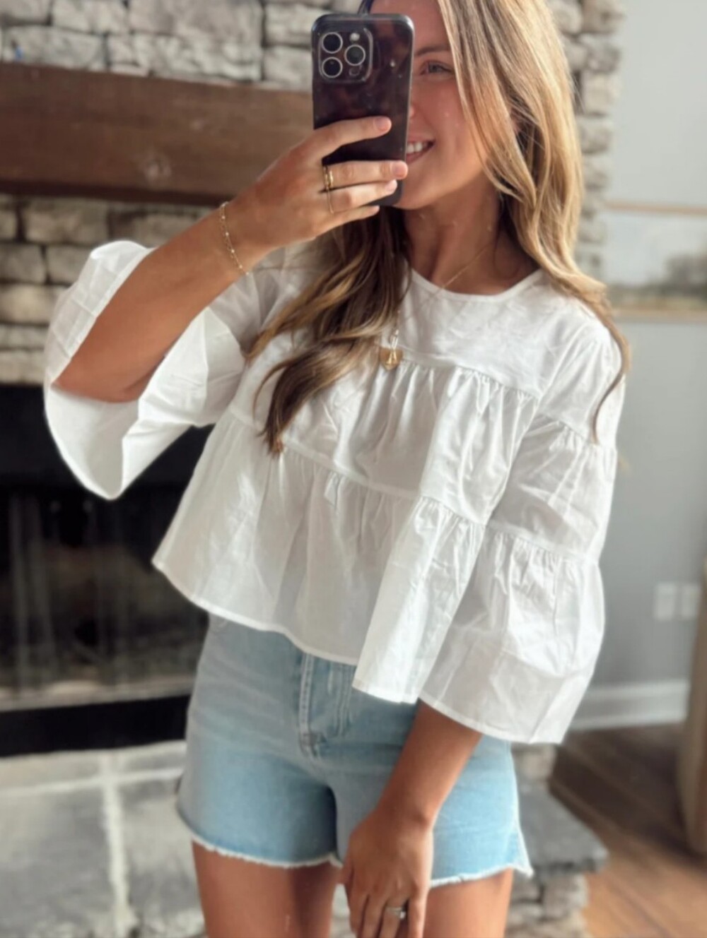 Boheme Azalea Off White Boho Top Blouse Size S BNWOT $42